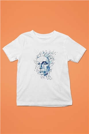 Fizyonomist Baskılı Beyaz Unisex Çocuk Tişört