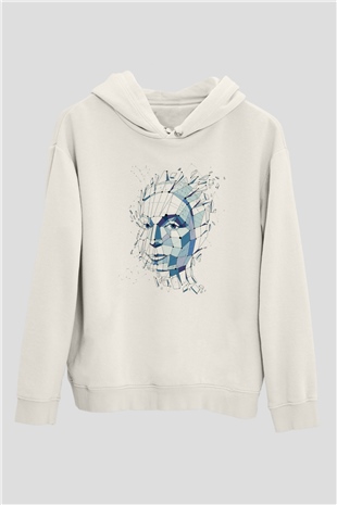 Fizyonomist Beyaz Unisex Hoodie