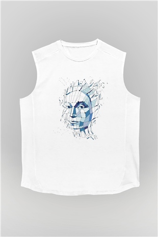 Fizyonomist Beyaz Unisex Kolsuz Tişört