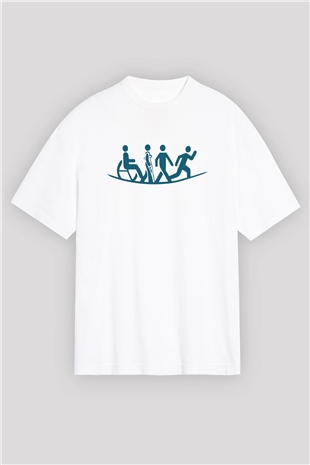 Fizyoterapist Beyaz Unisex Oversize Tişört T-Shirt