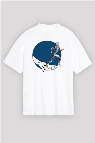 Fizyoterapist Beyaz Unisex Oversize Tişört T-Shirt