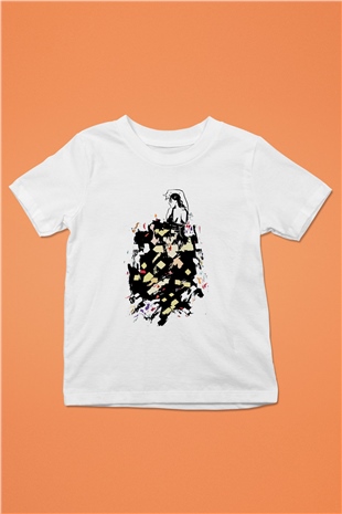 Flamenko Beyaz Unisex Çocuk Tişört