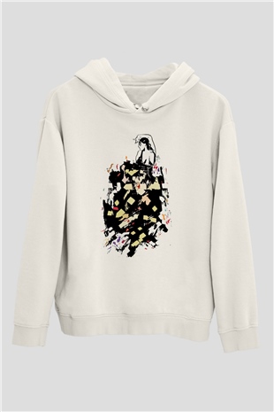 Flamenko Beyaz Unisex Hoodie