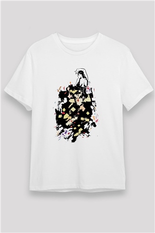 Flamenko Beyaz Unisex Tişört T-Shirt - TişörtFabrikası