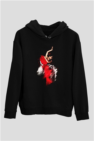 Flamenko Siyah Unisex Hoodie