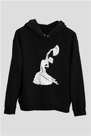 Flamenko Siyah Unisex Hoodie