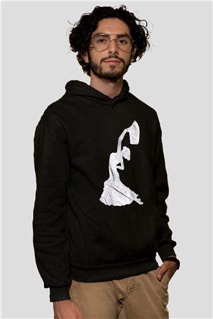 Flamenko Siyah Unisex Hoodie