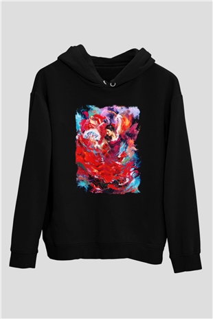 Flamenko Siyah Unisex Hoodie