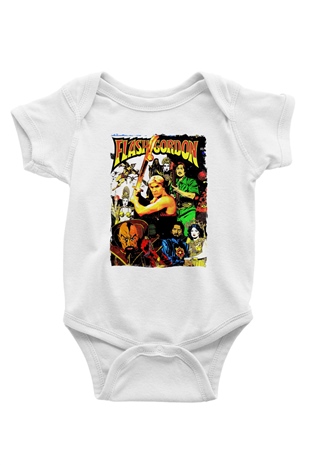 Flash Gordon Beyaz Bebek Body - Zıbın