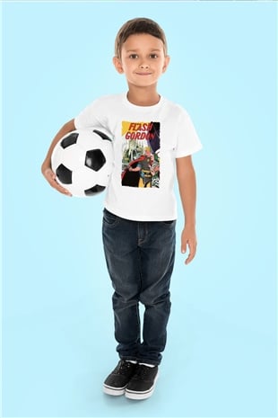 Flash Gordon Beyaz Unisex  Çocuk Tişört