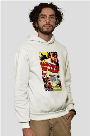 Flash Gordon Beyaz Unisex Hoodie