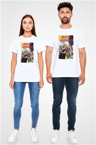 Flash Gordon Beyaz Unisex Tişört