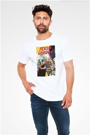 Flash Gordon Beyaz Unisex Tişört