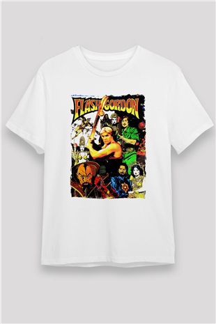 Flash Gordon Beyaz Unisex Tişört