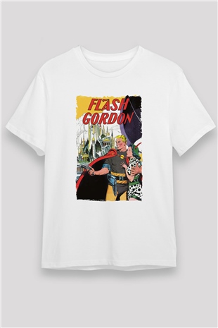 Flash Gordon Beyaz Unisex Tişört