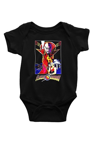 Flash Gordon Siyah Bebek Body - Zıbın