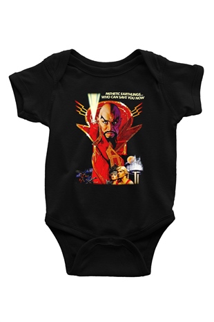 Flash Gordon Siyah Bebek Body - Zıbın