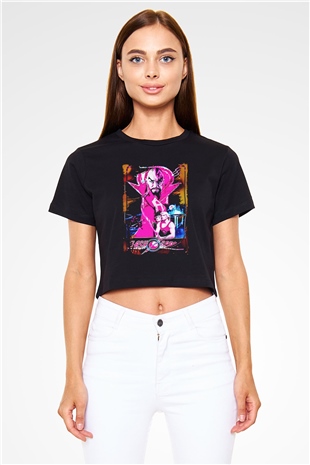 Flash Gordon Siyah   Crop Top Tişört