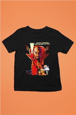 Flash Gordon Siyah Unisex  Çocuk Tişört