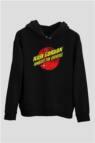 Flash Gordon Siyah Unisex Hoodie