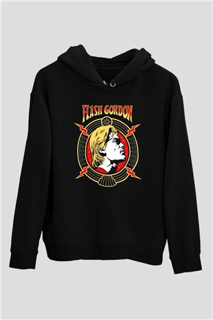 Flash Gordon Siyah Unisex Hoodie