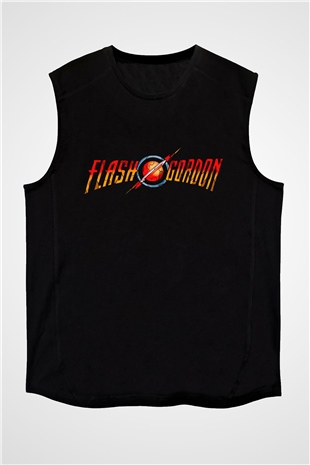 Flash Gordon Siyah Unisex  Kolsuz Tişört