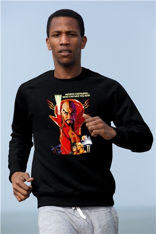Flash Gordon Siyah Unisex  Sweatshirt