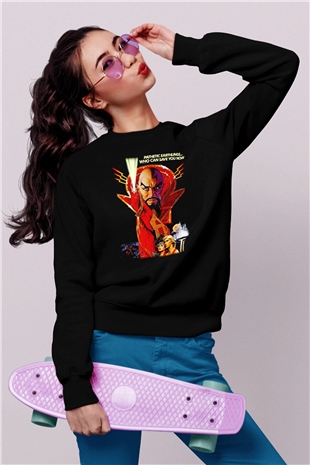 Flash Gordon Siyah Unisex  Sweatshirt