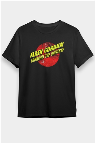 Flash Gordon Siyah Unisex Tişört