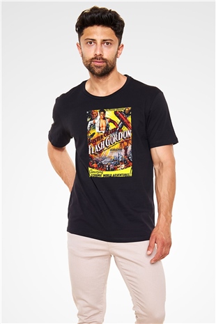 Flash Gordon Siyah Unisex Tişört