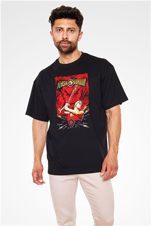 Flash Gordon Siyah Oversize Tişört