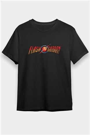 Flash Gordon Siyah Unisex Tişört