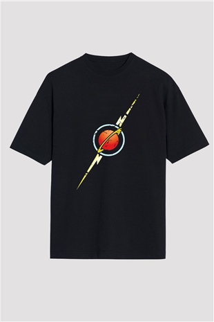 Flash Gordon Siyah Oversize Tişört