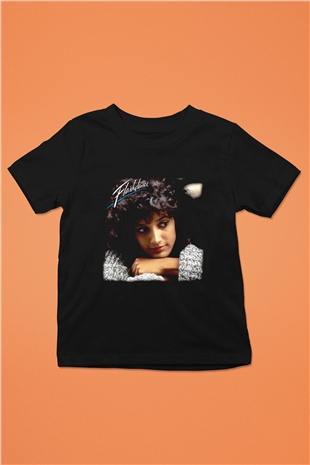 Flashdance Siyah Unisex  Çocuk Tişört