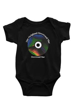 Fleetwod Mac Baskılı Unisex Siyah Bebek Body - Zıbın