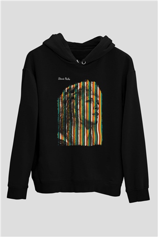 Fleetwod Mac Baskılı Unisex Siyah Kapüşonlu Sweatshirt