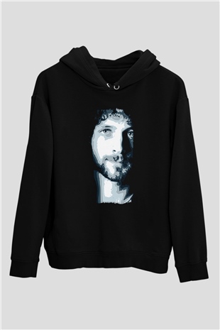 Fleetwod Mac Baskılı Unisex Siyah Kapüşonlu Sweatshirt