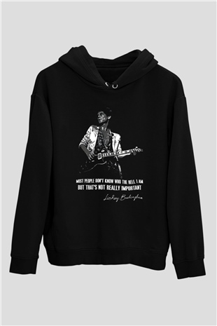 Fleetwod Mac Baskılı Unisex Siyah Kapüşonlu Sweatshirt