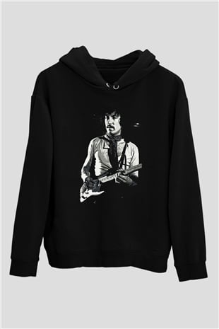 Fleetwod Mac Baskılı Unisex Siyah Kapüşonlu Sweatshirt