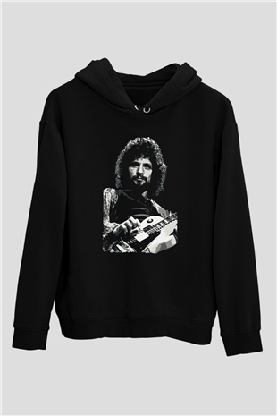 Fleetwod Mac Baskılı Unisex Siyah Kapüşonlu Sweatshirt