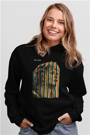 Fleetwod Mac Baskılı Unisex Siyah Kapüşonlu Sweatshirt