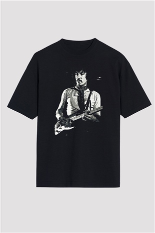 Fleetwod Mac Baskılı Unisex Siyah Oversize Tişört - Tshirt