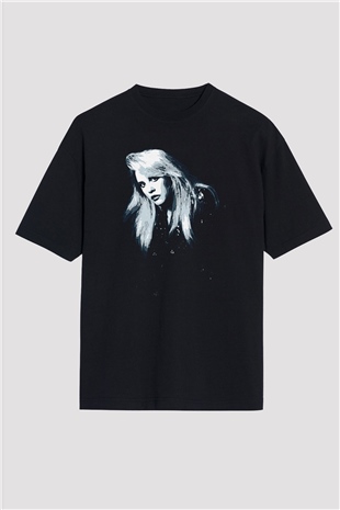 Fleetwod Mac Baskılı Unisex Siyah Oversize Tişört - Tshirt