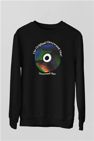 Fleetwod Mac Baskılı Unisex Siyah Sweatshirt