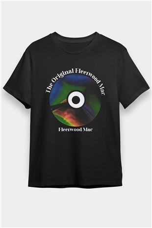 Fleetwod Mac Baskılı Unisex Siyah Tişört - Tshirt