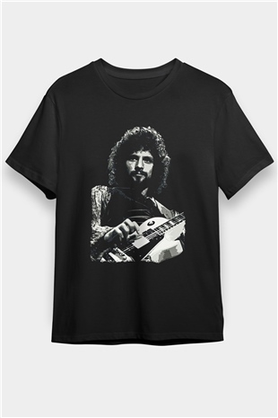 Fleetwod Mac Baskılı Unisex Siyah Tişört - Tshirt