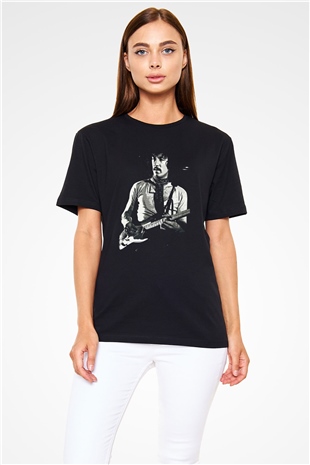 Fleetwod Mac Baskılı Unisex Siyah Tişört - Tshirt