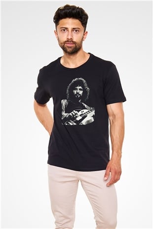 Fleetwod Mac Baskılı Unisex Siyah Tişört - Tshirt