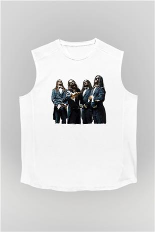 Fleshgod Apocalypse Baskılı Beyaz Unisex Kolsuz Tişört - Tshirt