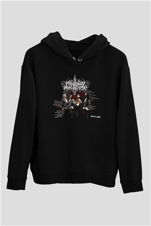 Fleshgod Apocalypse Baskılı Unisex Siyah Kapüşonlu Sweatshirt